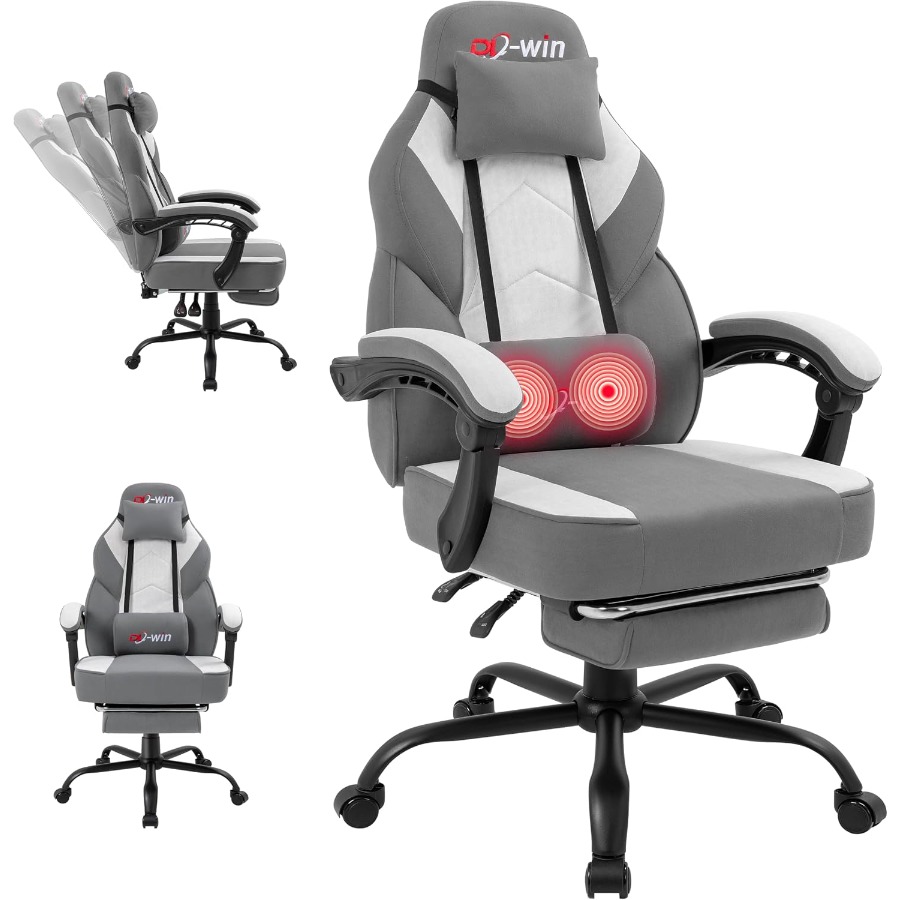 Massage - Gaming Chair for Adults with Footrest