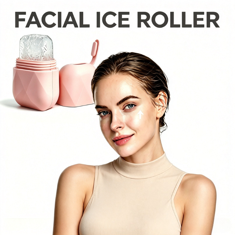 Face Ice Roller Puffiness - Silicone Facial Ice Roller Mold, Reusable