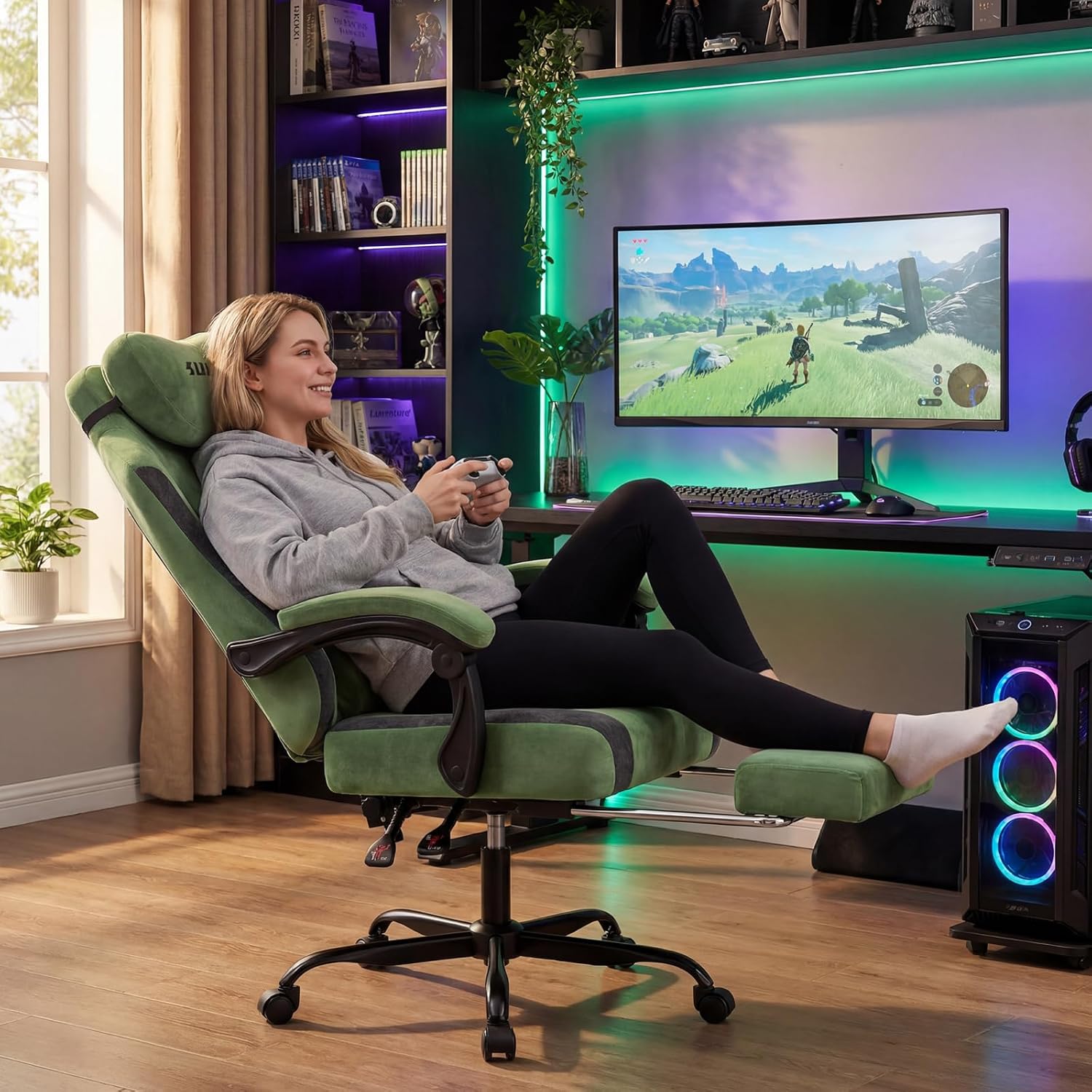 Fabric Video Gaming Chair, Erg - đánh giá và giá Massage