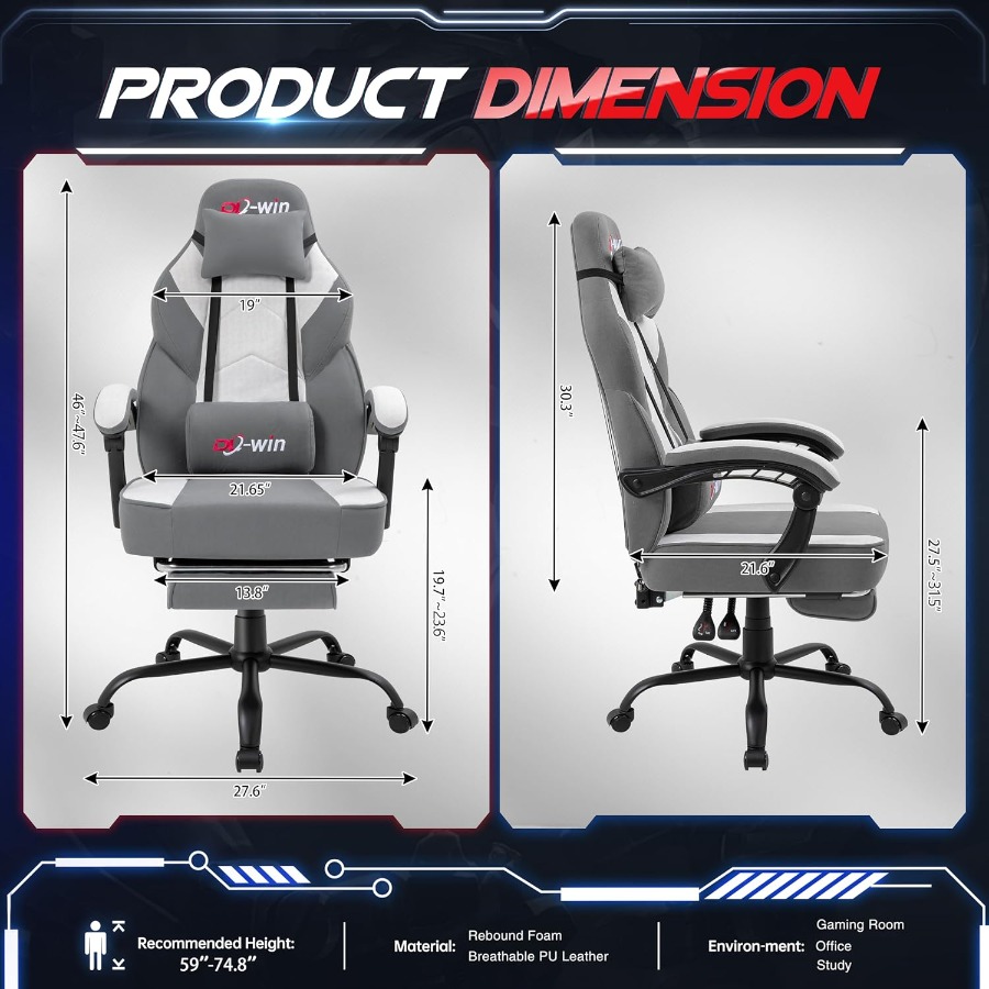 Gaming Chair for Adults with F - đánh giá và giá Massage