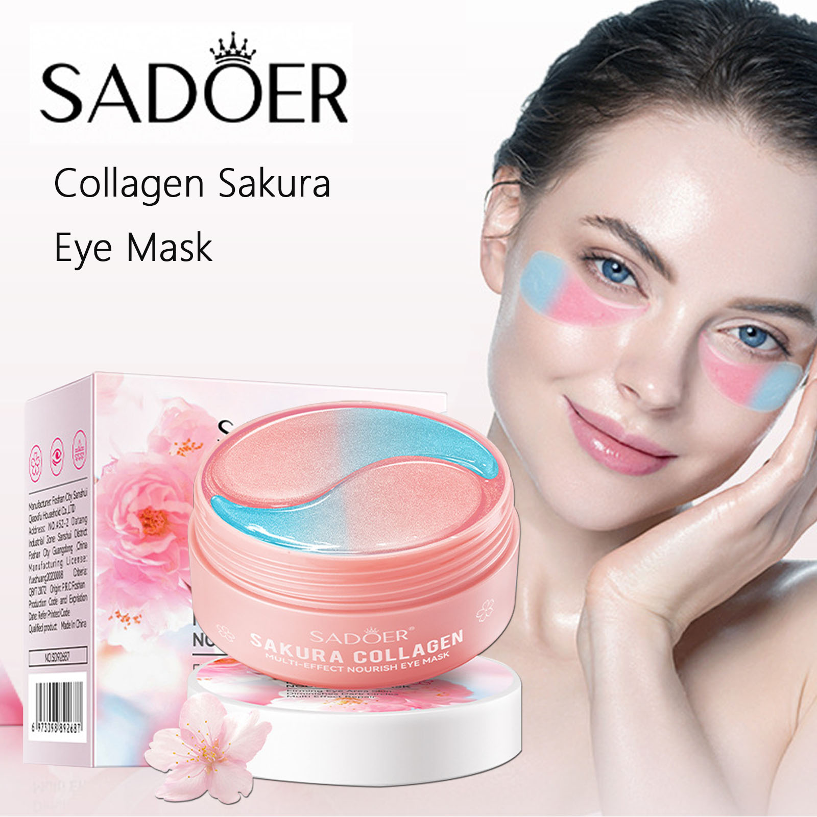 60pcs Sakura Collagen Eye Mask - đánh giá và giá Collagen Under Eye Patches