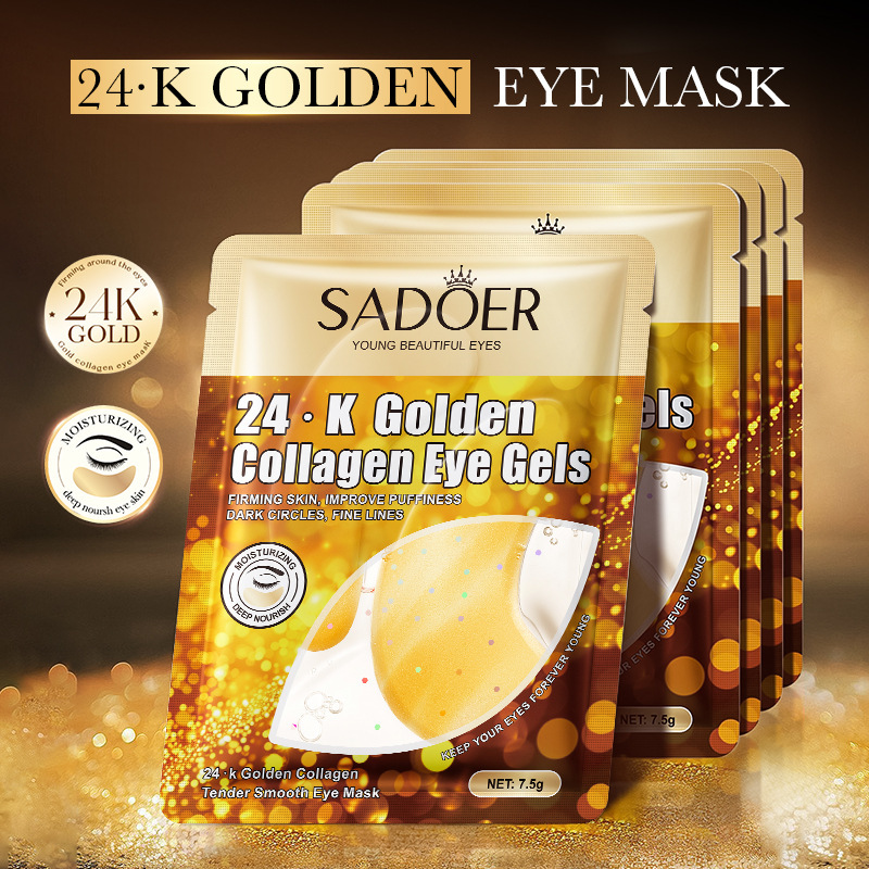 SADOER 24K Gold Collagen Cryst - đánh giá và giá Collagen Under Eye Patches
