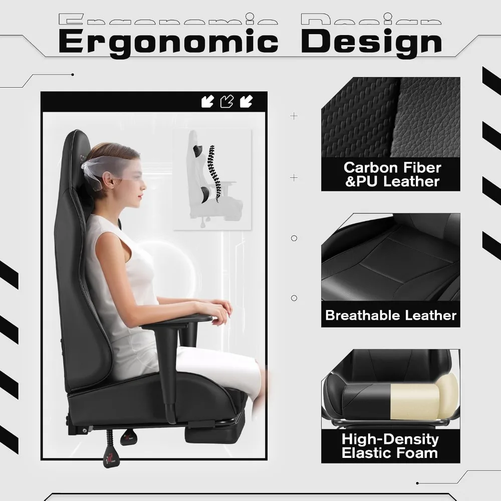 Gaming Chair with Footrest Mas - đánh giá và giá Massage
