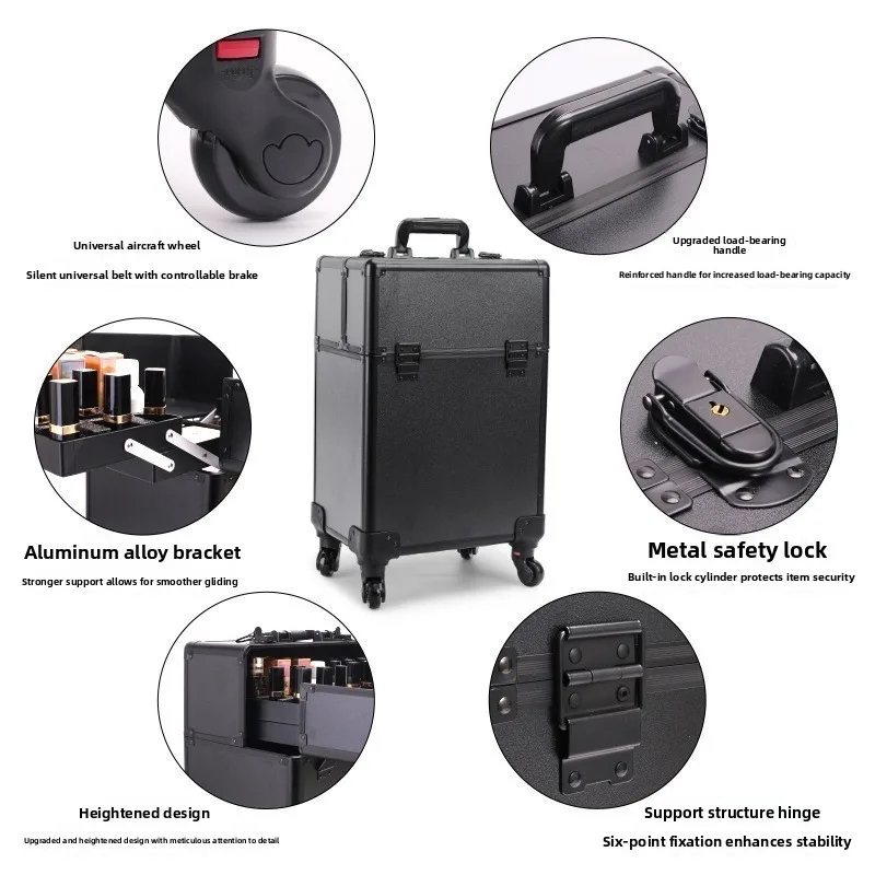 Rolling Cosmetic Luggage Organ - đánh giá và giá Makeup