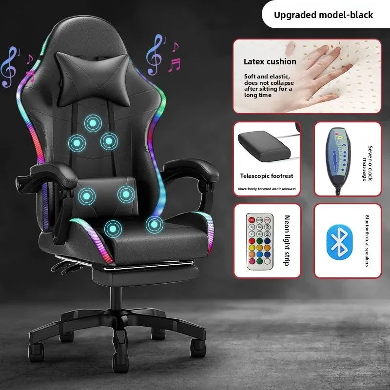 E-sports Chair Lights Bluetoot - đánh giá và giá Massage
