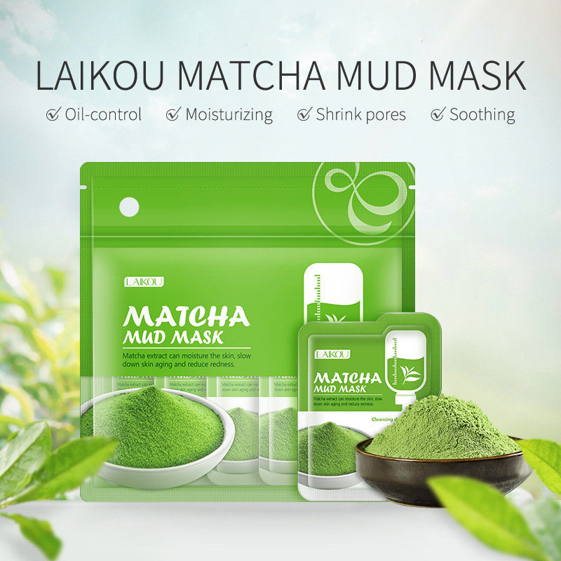 LAIKOU 7 miếng Mặt nạ đất sét  - đánh giá và giá Green Tea Cleansing Clay Mask