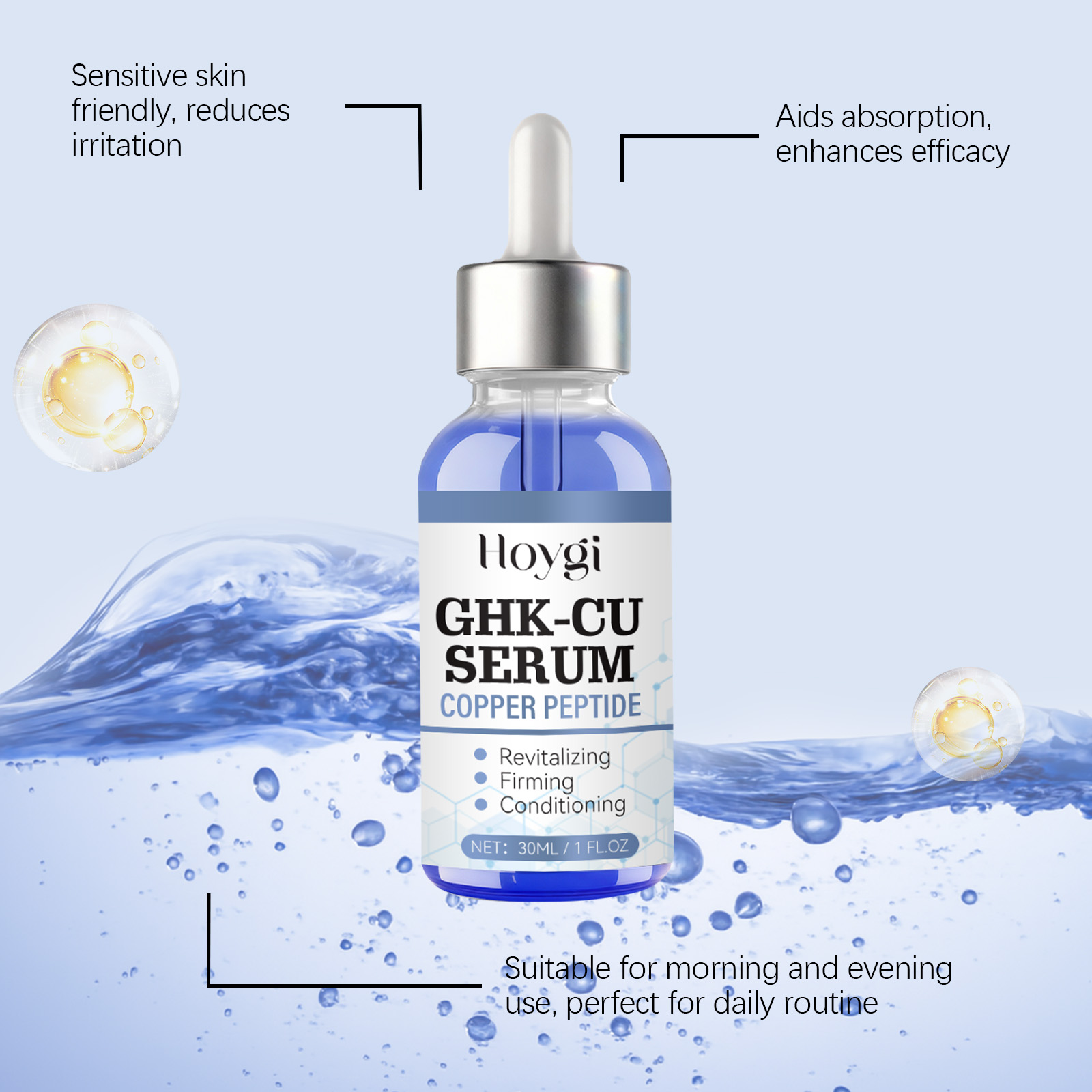 30ml Copper Peptide Serum GHK- - đánh giá và giá Hyaluronic Acid Facial Serum