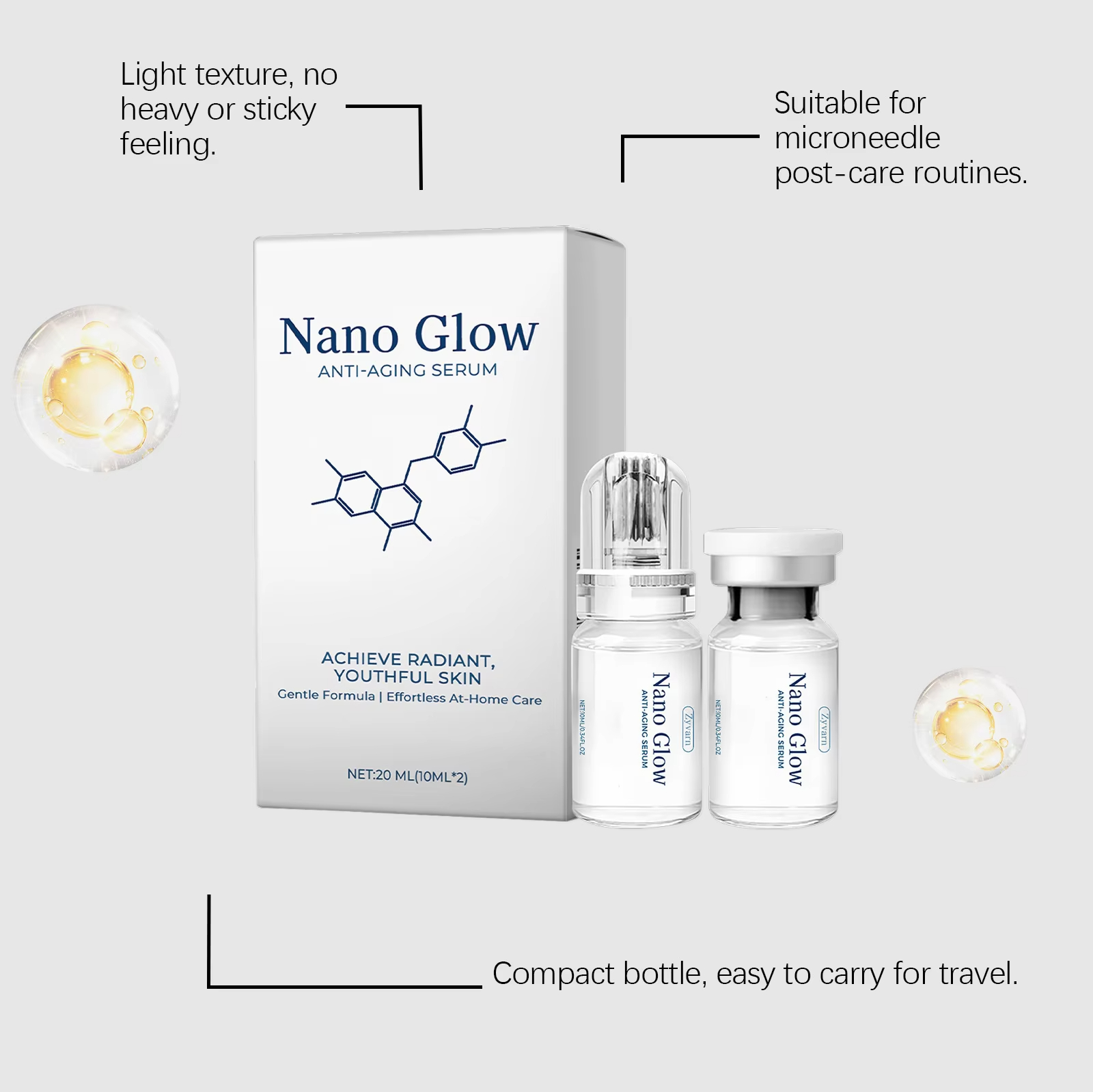 2*10ML Facial Hyaluronic Acid  - đánh giá và giá Hyaluronic Acid Facial Serum